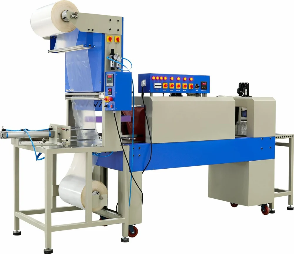 Best Price Semi Automatic Web Sealing Machine With Shrink Tunnel in india